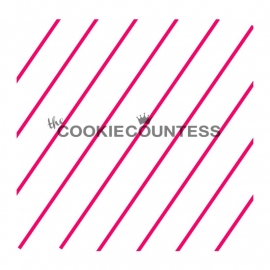 Cookie Countess Diagonal Thin Stripe Stencil