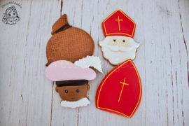 Sinterklaas en Piet uitstekerset - Koekdesign