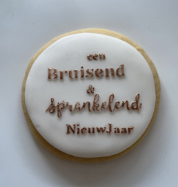 Bruisend & sprankelend Nieuwjaar - fondant stempel - PartyStamp - Debosser