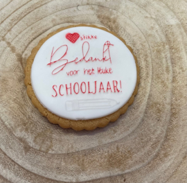 Harstikke Bedankt voor het leuke schooljaar - PartyStamp  - Fondantstempel