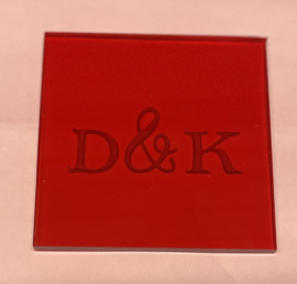 Fondantstempel gepersonaliseerd met  Initialen