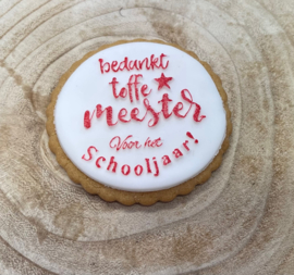 BEDANKT TOFFE MEESTER... Fondantstempel voor cupcakes en koekjes