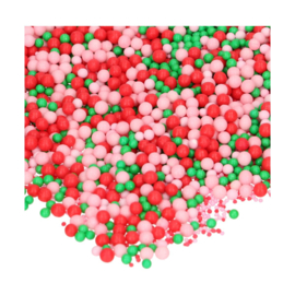 FunCakes Soft Pearls Mix Watermelon Party 80 g | Zachte Suikerparels Roze Rood Groen