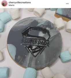 Fondantstempel - Super Dad - Outboss-expressions- Sweetstamp