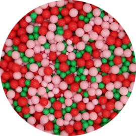 FunCakes Soft Pearls Mix Watermelon Party 80 g | Zachte Suikerparels Roze Rood Groen