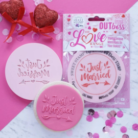 Fondantstempel - JUST MARRIED -Outboss - Sweetstamp