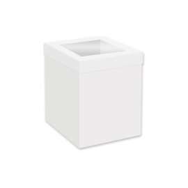Simply Making Hoge Taartdoos met Venster Wit 30x30x30 cm