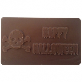 Happy Halloween verpakking om een chocolade reep in te maken.