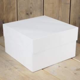 20 X 20 X 15 cm Taartdoos met losse deksel Blanco