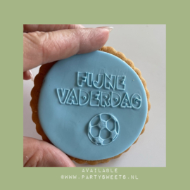 Fijne vaderdag - voetbal - PartyStamp - Debosser - Fondantstempel