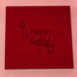 HAPPY BIRTHDAY BALLON Fondant stempel voor cupcakes en koekjes  - PartyStamp - Debosser
