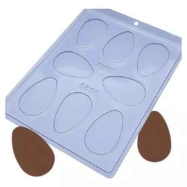 Paasei tablet 6,5 cm  -  enkelvoudige chocolade mal - BWB9856