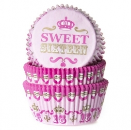 House of Marie Sweet 16 Baking cups 50/Pk