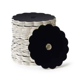 zwarte Cakepop boards - scaloped rond - My little cakepop