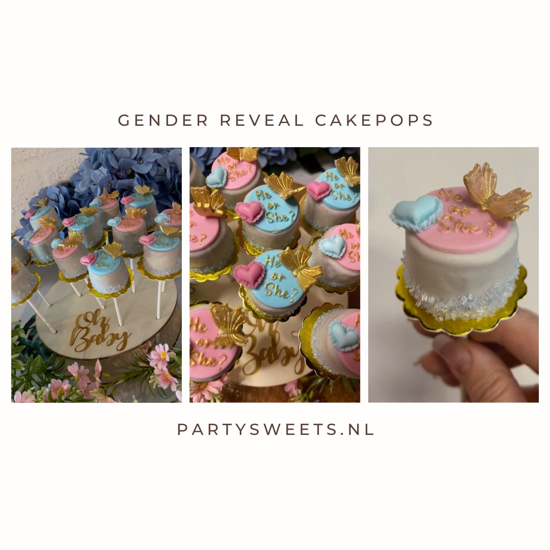 Gender Reveal cakepops maken met My Little cakepop molds