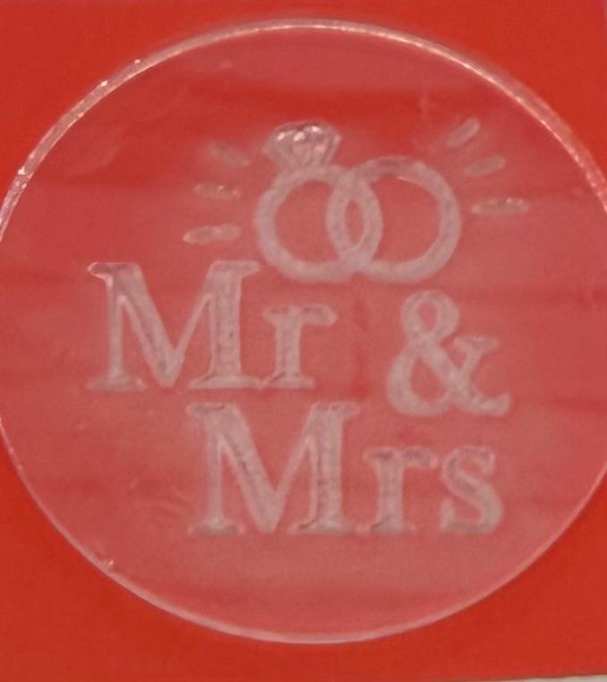 Cakepop Message Stamp “Mr & Mrs” – Fondantstempel voor Cake Pops
