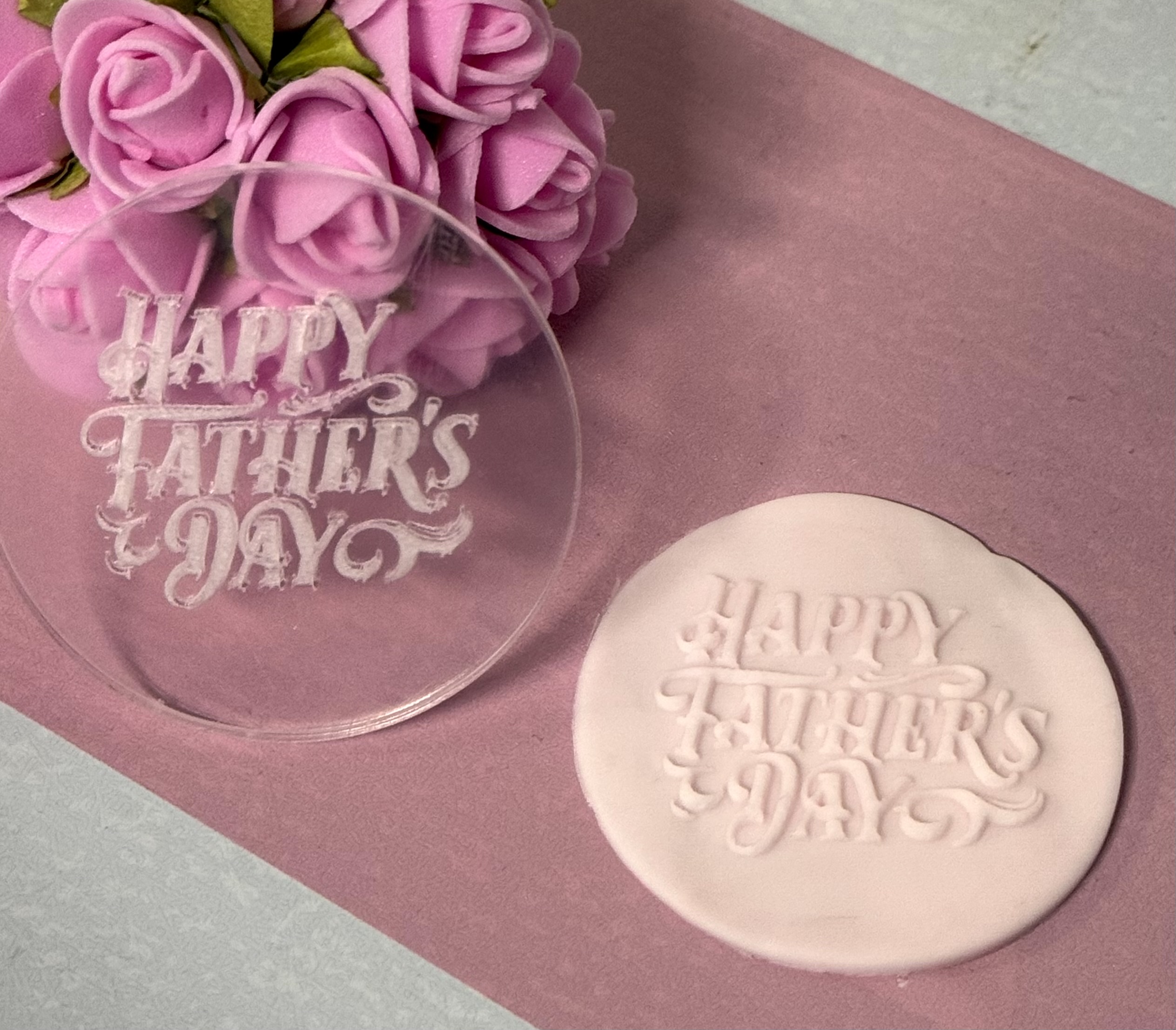 Cakepop Message Stamp “Happy Fathersday” – Fondantstempel voor Cake Pops