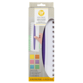 Wilton Icing Combs Set van 3 | Taartschrapers met 6 Texturen