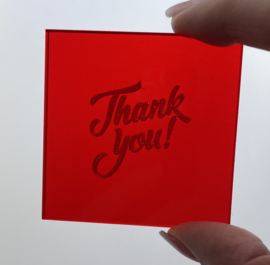 Thank You  - fondant stempel - PartyStamp -Debosser