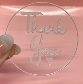 Thank you - heart - Cakepop Message Stamp