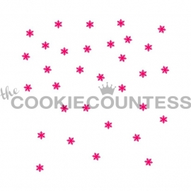 Snowflake stencil Cookie Countess Falling Snow Stencil