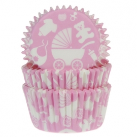 BABY ROZE NEW BORN cupcake baking cups HOUSE OF MARIE  50/ pk