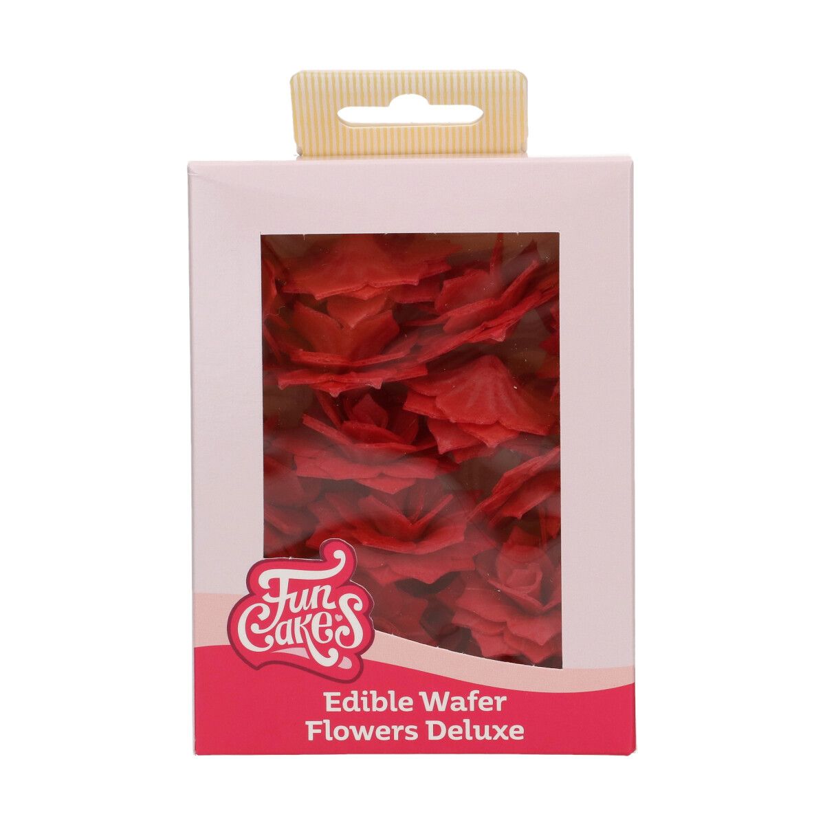 Funcakes eetbare bloemen Roos Rosalia Rood Medium 15/pk