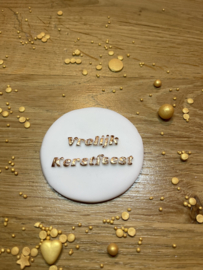 Vrolijk Kerstfeest - fondant stempel - PartyStamp - Debosser