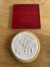 Diploma in the pocket  - PartyStamp  - Fondantstempel
