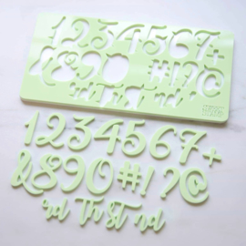 CURLY set Numbers & Symbols  Sweet Stamp