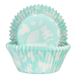 MINT GROENE NEW BORN cupcake baking cups HOUSE OF MARIE  50/ pk