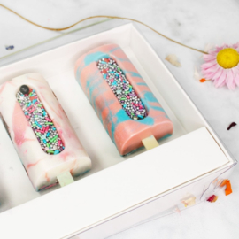 Cake popsicle Doosje voor 3 popsicles - cakesicles - cakepops - magnumijsjes