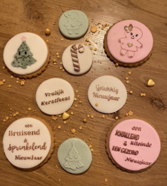 Vrolijk Kerstfeest - fondant stempel - PartyStamp - Debosser