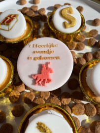 Het heerlijke avondje is gekomen - Sinterklaas fondant stempel - PartyStamp - Debosser