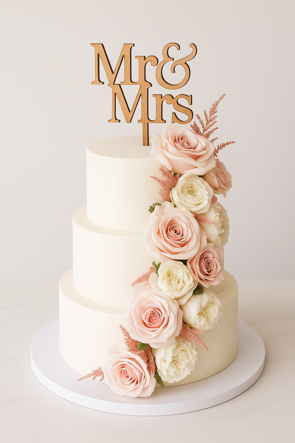 Witte Cake drum rond 25cm