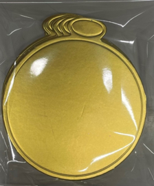 Gouden ronde onderleggers voor gebakjes 25/pk