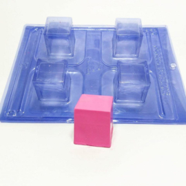 Blokjes / Cube mal -  3 componenten acetaat chocolade mal -