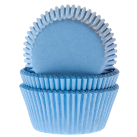 House of marie Sky Blue - Licht  BLAUWE MINI cupcake baking cups 60/Pk