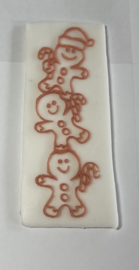 Gingerbread koekpoppetjes - Rechthoekige fondantstempel
