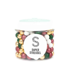 Super Streusel - Classy christmas - luxe Chocolade parels Goud-wit-bordeaux en groen