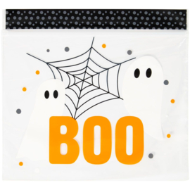 Halloween - BOO- snoepzakjes - traktatiezakjes - wilton