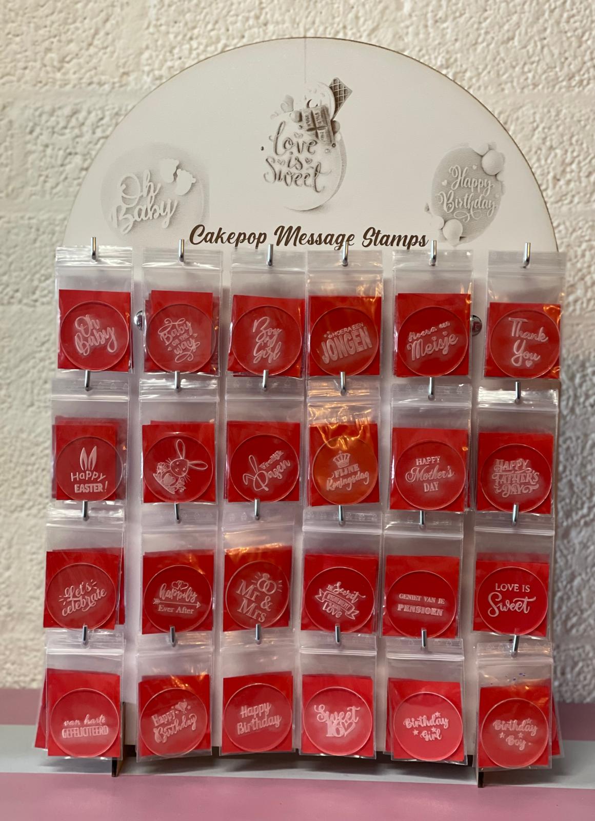 Cakepop Message Stamp “Mr & Mrs” – Fondantstempel voor Cake Pops