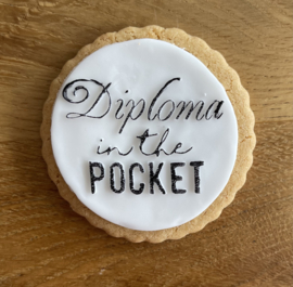 Diploma in the pocket  - PartyStamp  - Fondantstempel