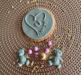 It’s a Girl heart - PartyStamp - Fondantstempel