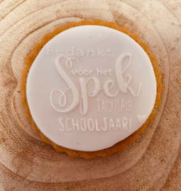 Bedankt voor het Spektaculair schooljaar - PartyStamp  - Fondantstempel