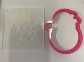 Have a beary Merry Christmas Fondant Stempel & Uitsteker