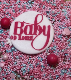 Baby op komst - Cakepop Message Stamp
