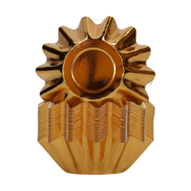Funcakes Bloom Cupcake baking cups METALLIC GOUD