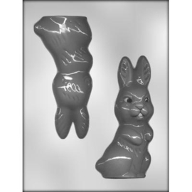 Paashaas staand - 15 cm hoog - Chocolademal 3D