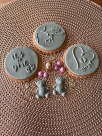 Baby op komst- Silhouette - PartyStamp - Fondantstempel